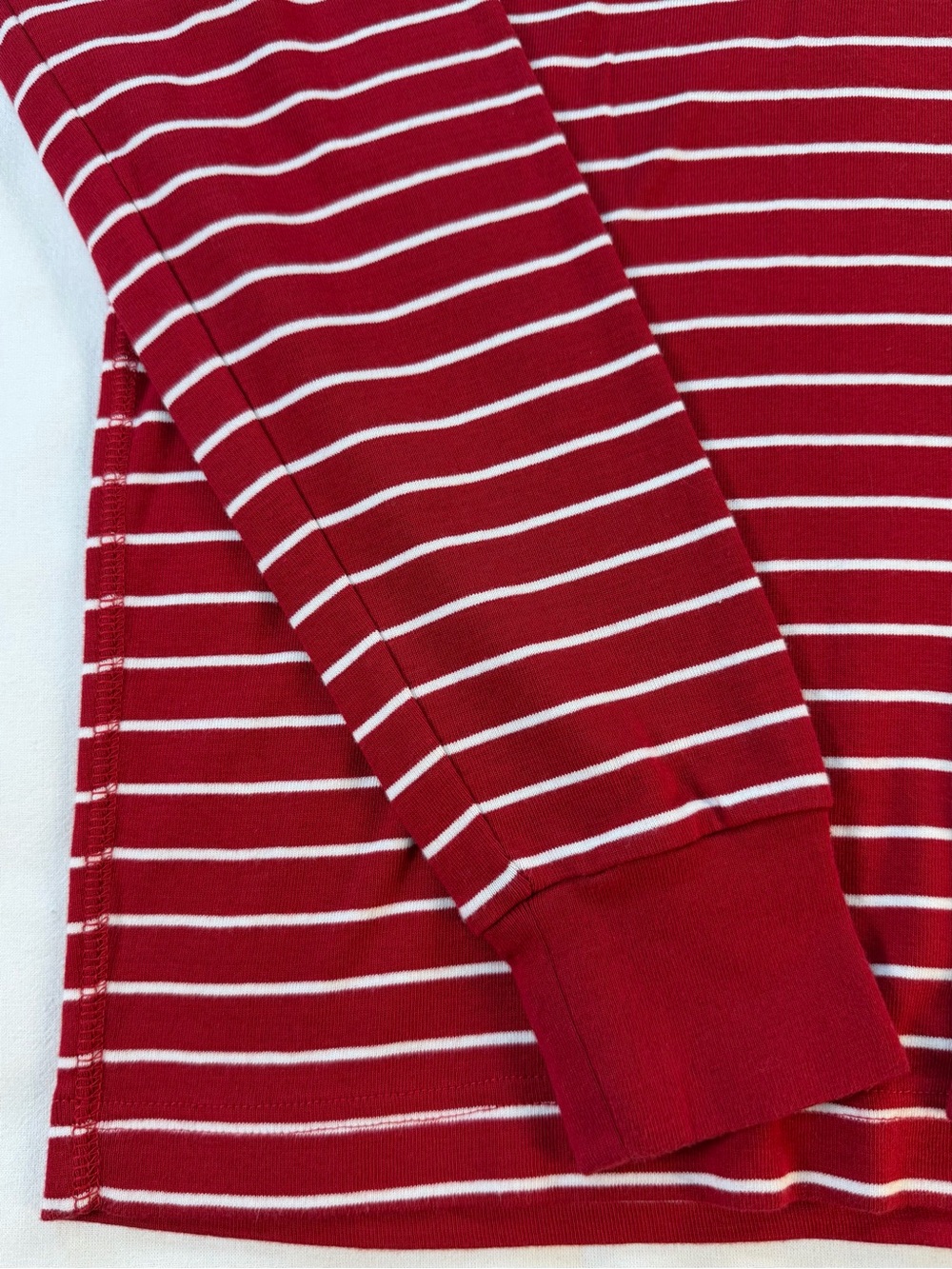 Primary Organic Cotton Crewneck Longsleeve Striped Pajama Top - Picture 6 of 8